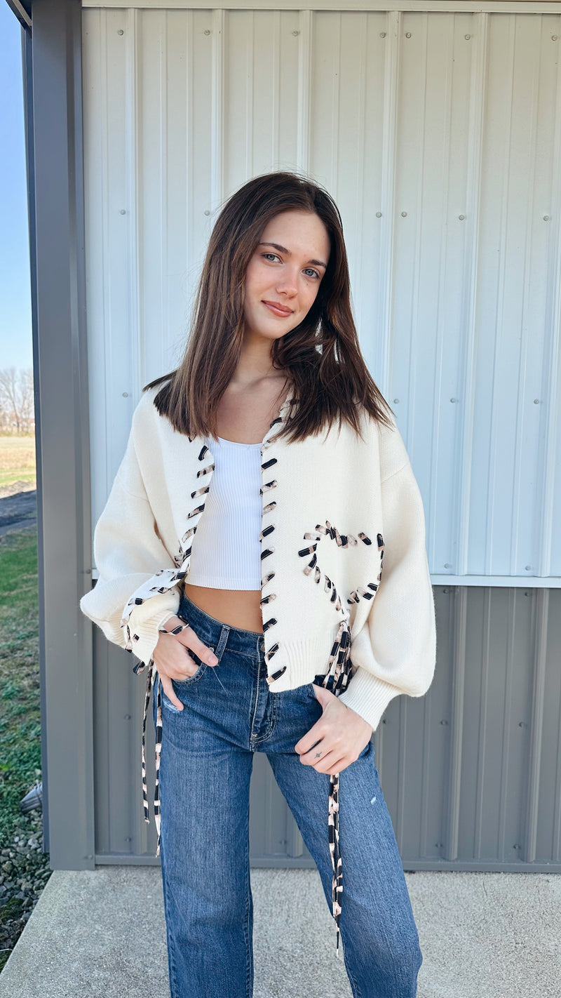 Leopard Laces Cardigan