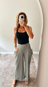Bekah Side Tie Pant in Sage