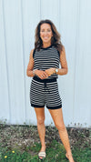 Jennifer Striped Sweater Romper