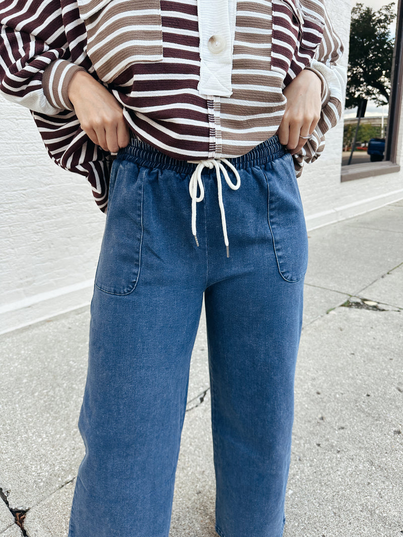 Casey Wide Leg Denim Pants