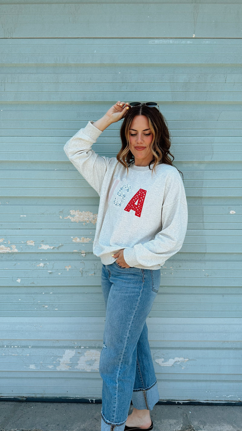 Patchwork USA Pullover