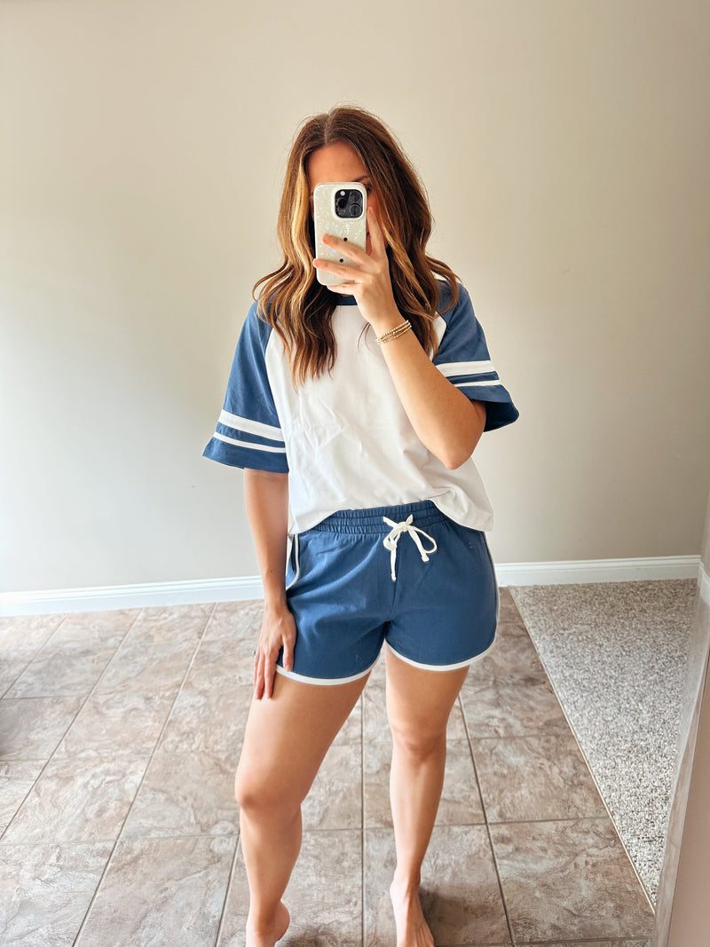 Varsity Blues Knit Set