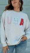Patchwork USA Pullover