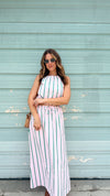 Striped Maxi Skirt Set