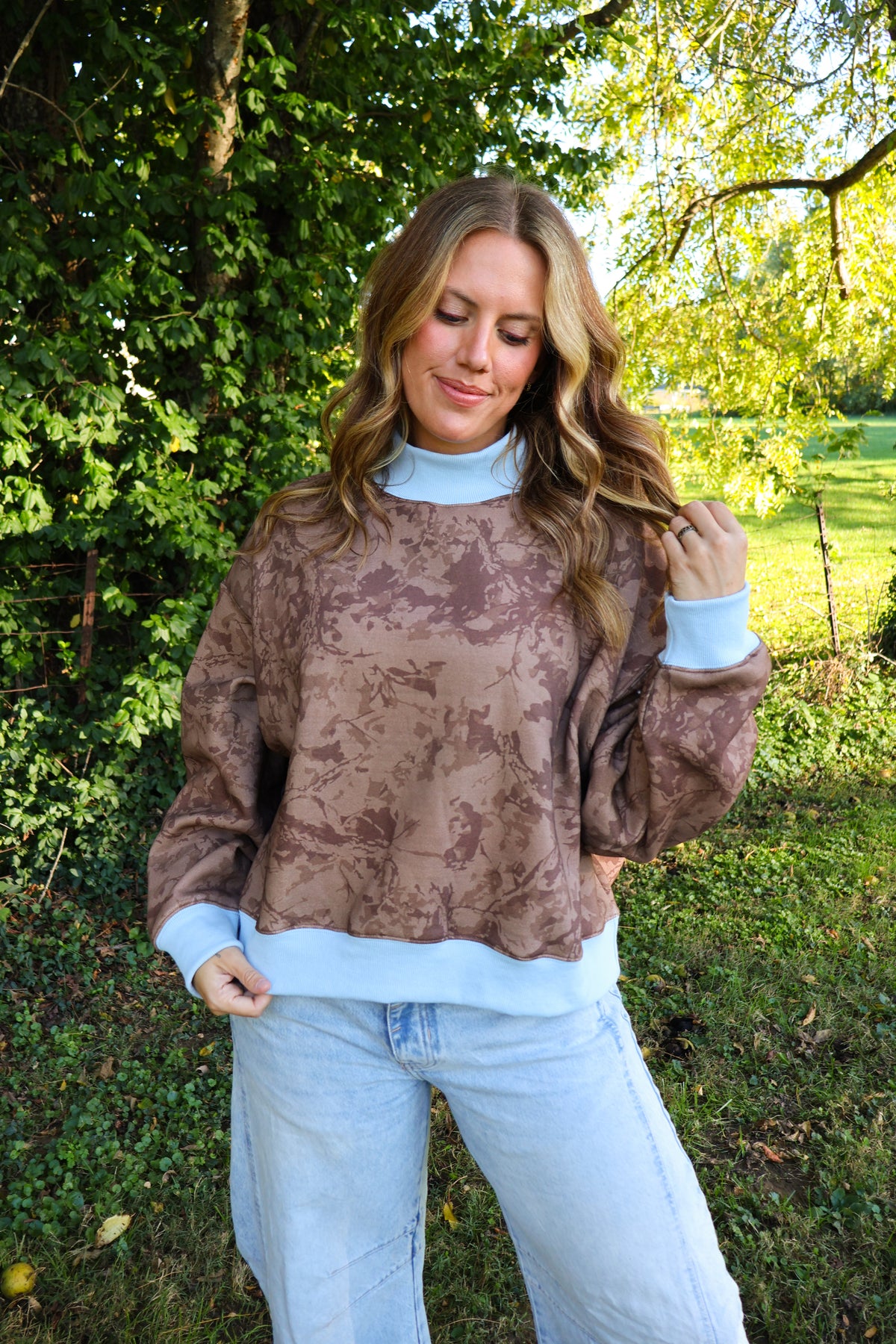Woodlands Mock Neck Pullover
