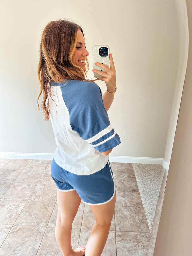 Varsity Blues Knit Set