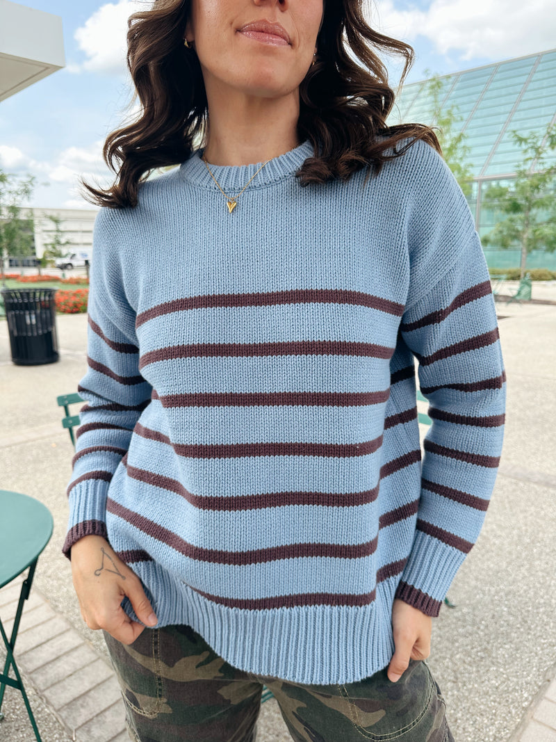 Boyfriend Strip Sweater