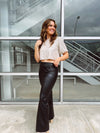 Uptown High Rise Vegan Leather Pant