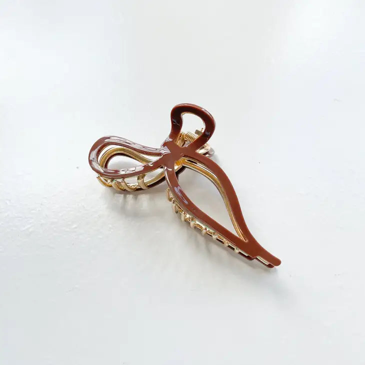 Sabrina Metal Bow Claw Clip