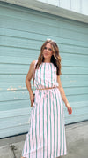 Striped Maxi Skirt Set