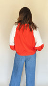 Red Hot Colorblock Pullover