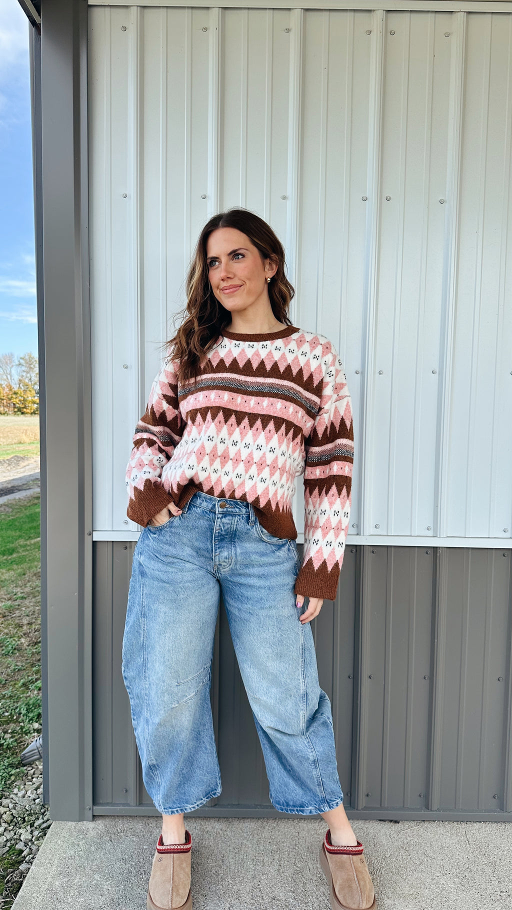 Fair-isle Pullover Sweater