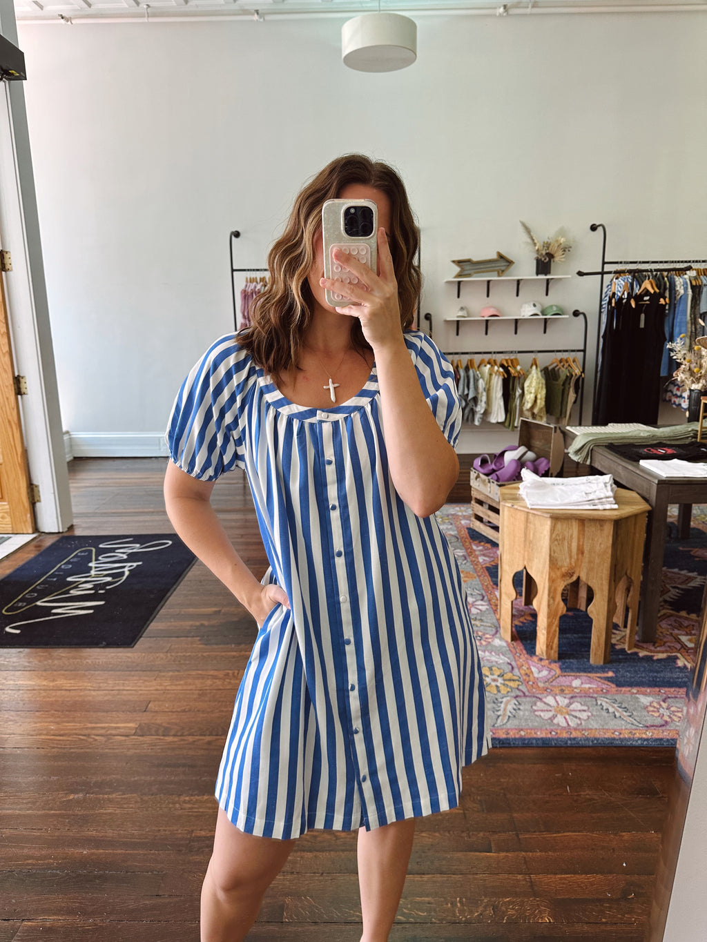 Bailey Striped Shirtdress