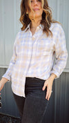 {Z Supply} River Plaid Shirt in Lavender Ice