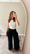 Bekah Side Tie Pant in Black