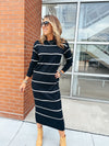 Chestnut Puff Sleeve Midi Dress