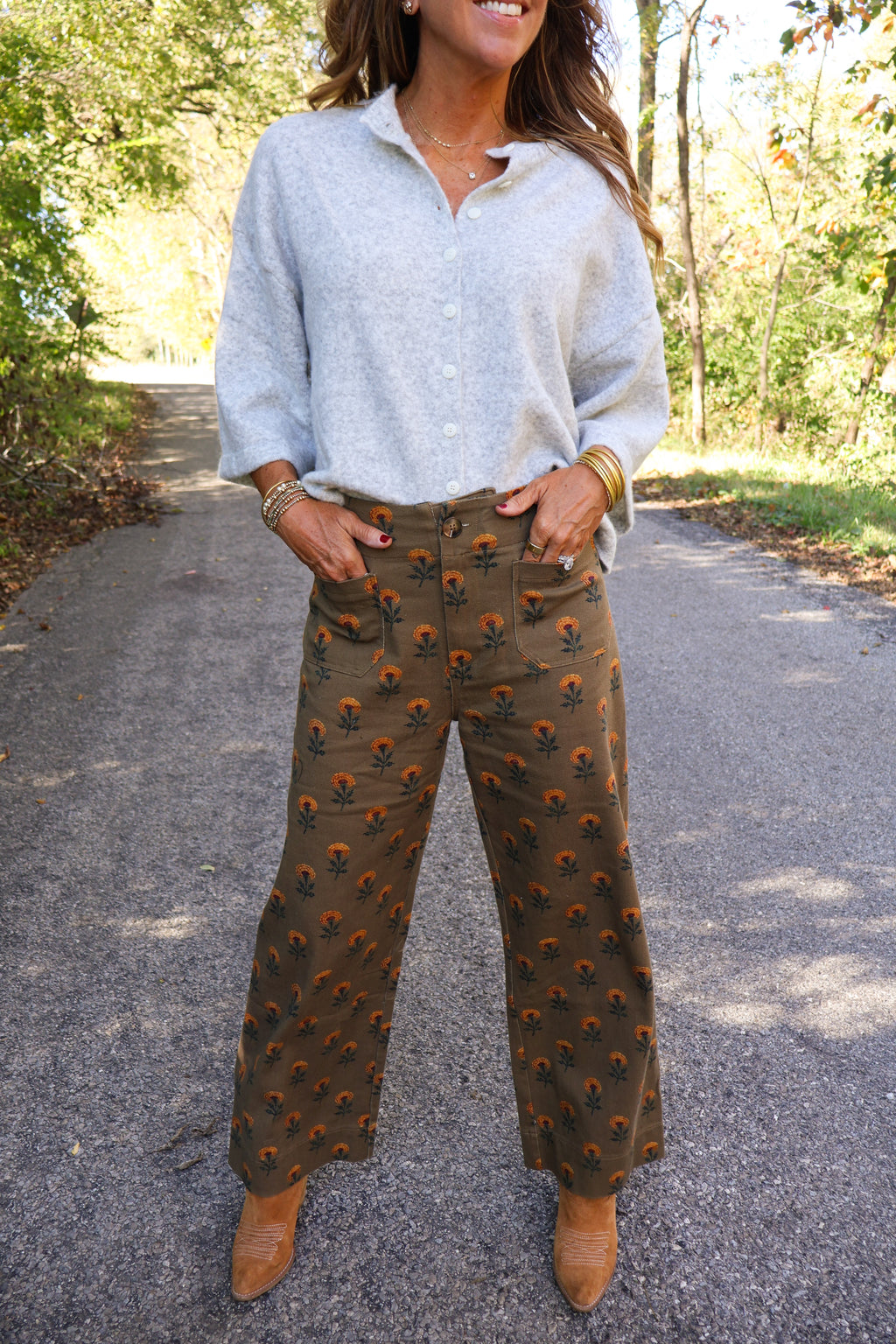 Vintage Olive Cropped Pant