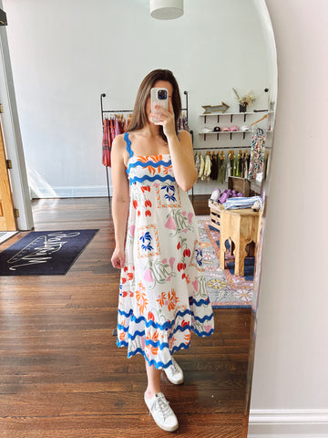 Watermelon Palomas Midi Dress