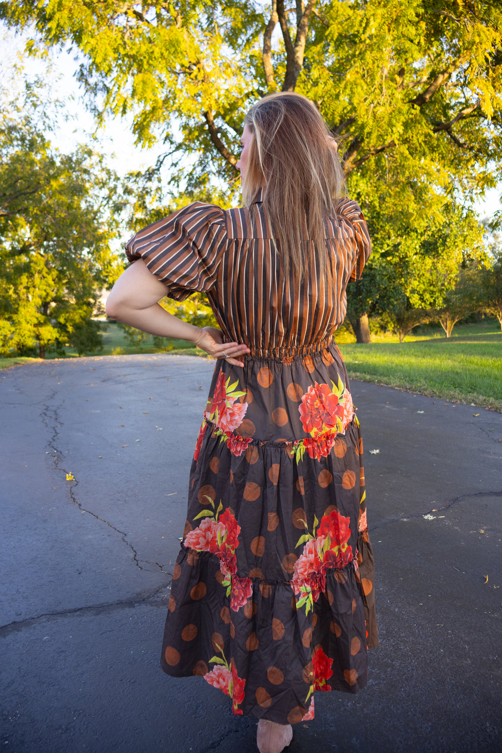 Coco Puff Sleeve Midi Dress