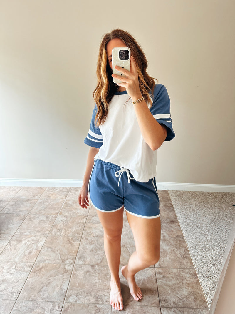 Varsity Blues Knit Set