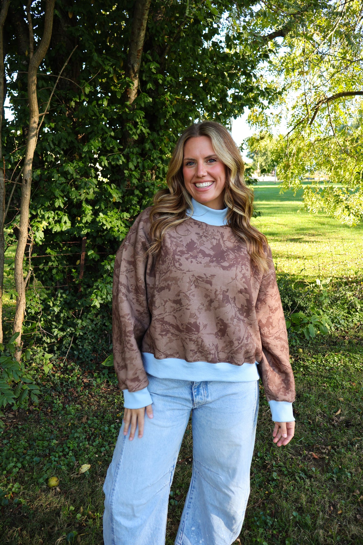 Woodlands Mock Neck Pullover