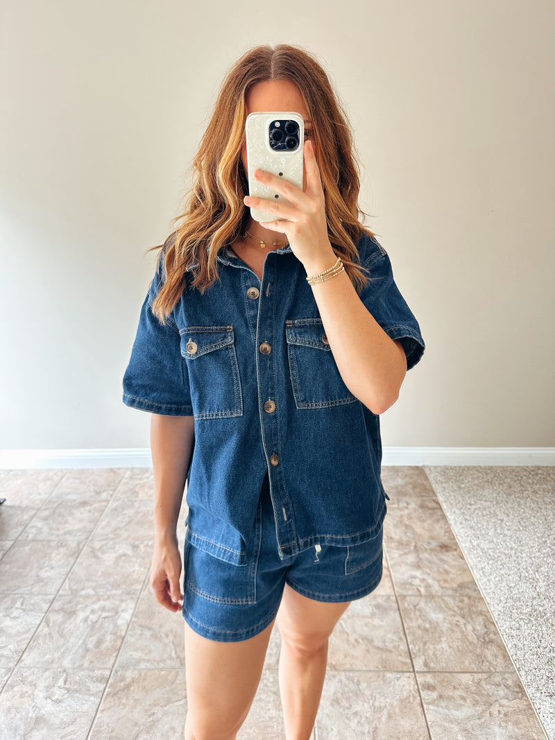Jessie Short Sleeve Denim Shirt