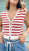 Mayley Striped Sweater Vest