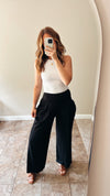 Bekah Side Tie Pant in Black