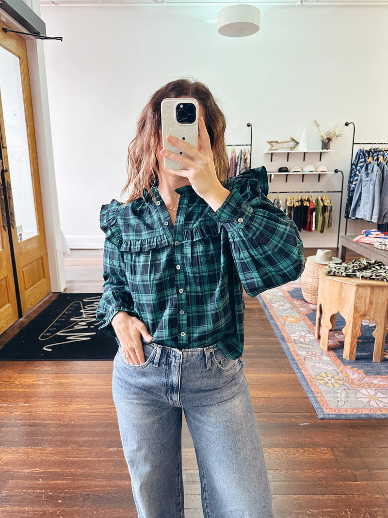 Pine Plaid Blouse