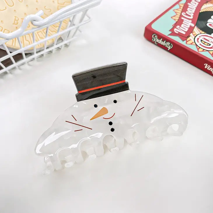 Snowman Claw Clip