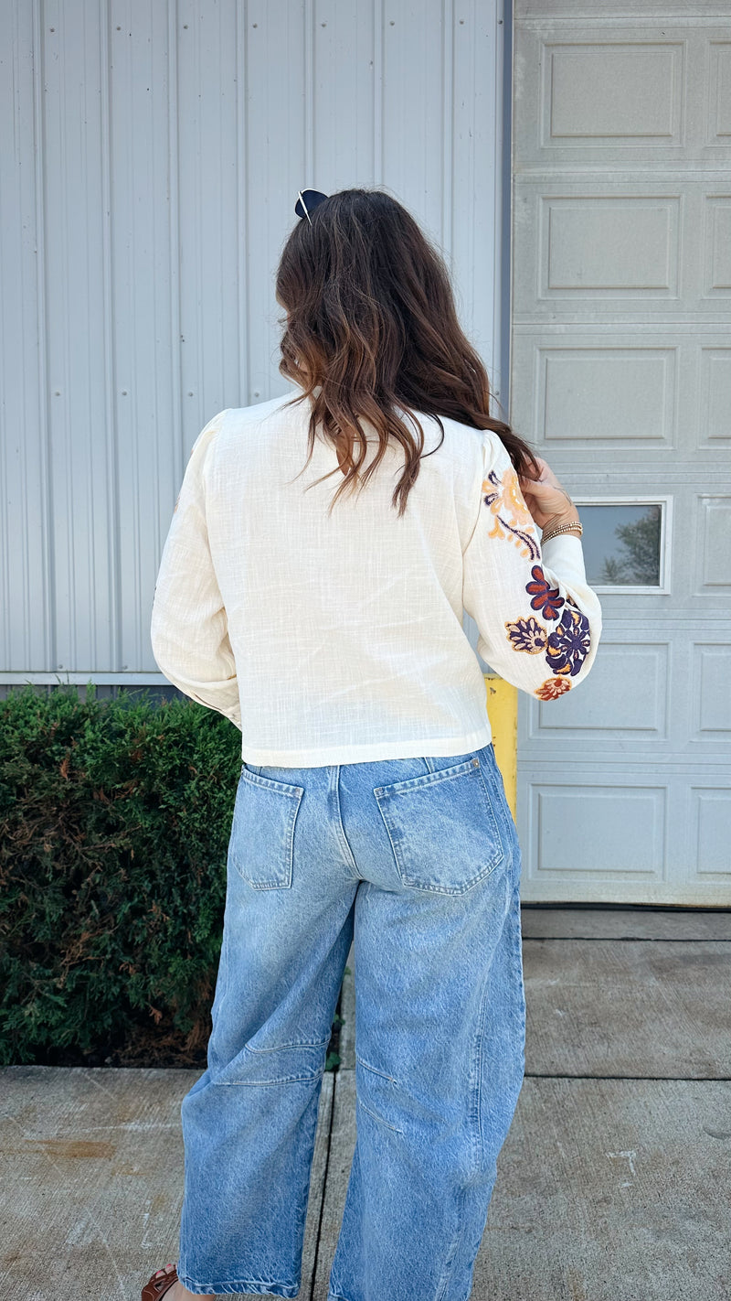 Royal Embroidered Blouse