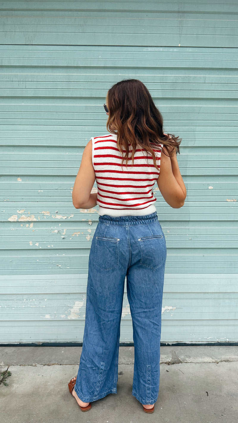 Mayley Striped Sweater Vest