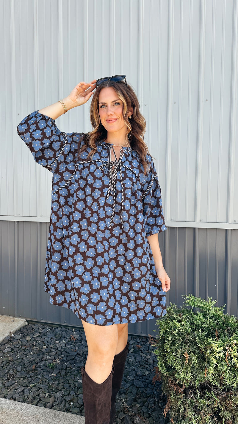 Reese Printed Babydoll Dress