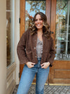 Teddy Cardigan in Brown