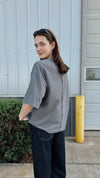 Oversized Soft Tee in Charcoal
