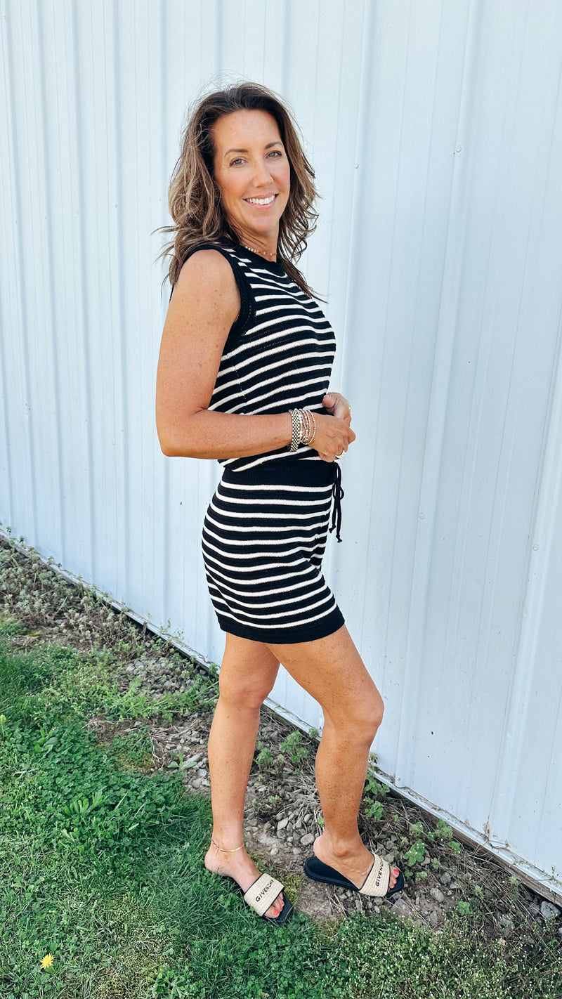 Jennifer Striped Sweater Romper