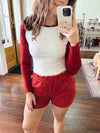 Cherry Sweatshort