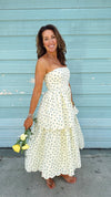 Belle Floral Strapless Dress