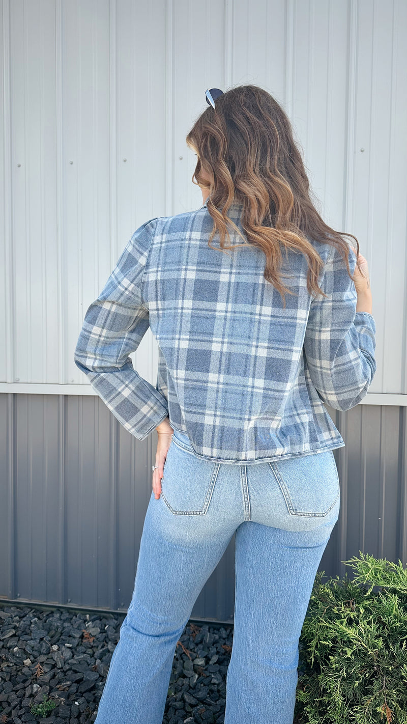 Blue Jean Plaid Jacket