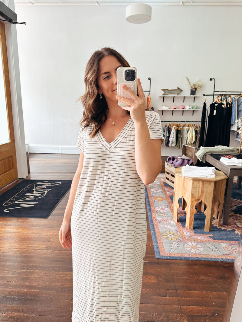 Kirsten Striped Tee Dress