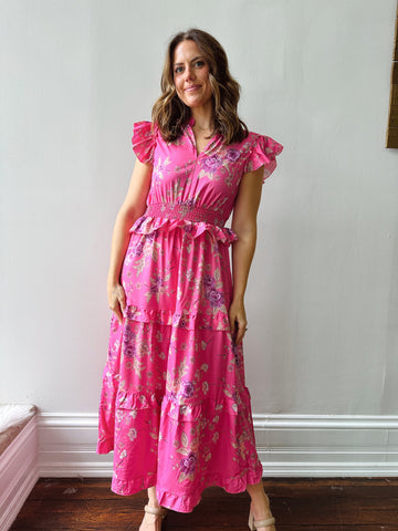 Vintage Rose Midi Dress