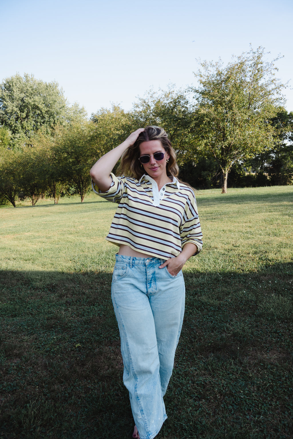 Sunshine Short Sleeve Polo Top