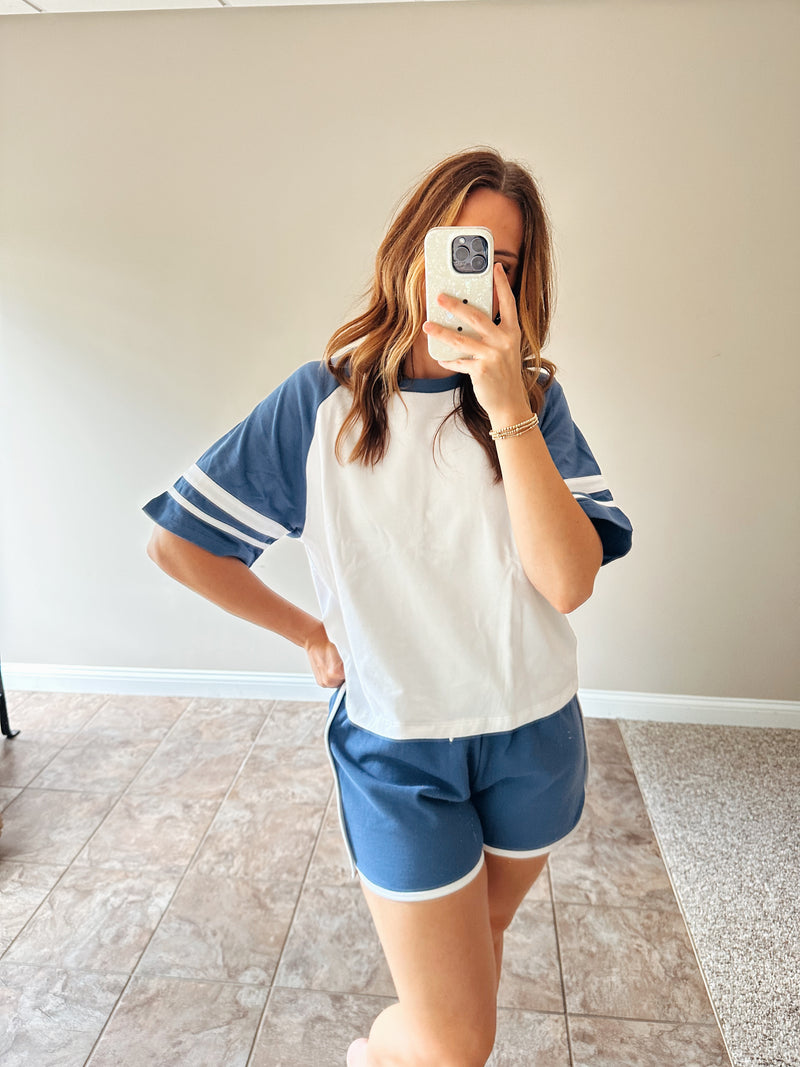 Varsity Blues Knit Set