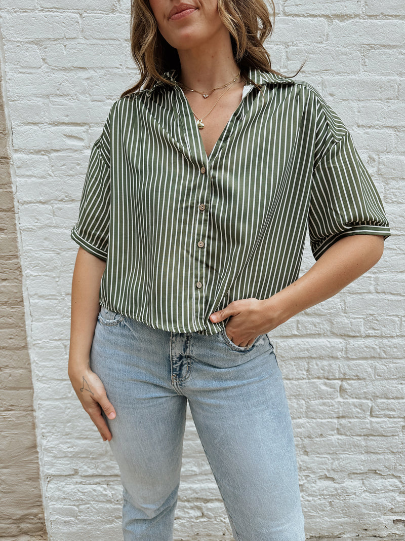 Evergreen Striped Blouse