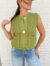 Tina Gold Button Vest