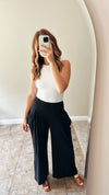Bekah Side Tie Pant in Black