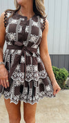 Sadie Embroidered Mini Dress