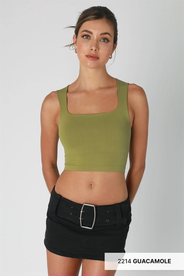 Clean Line Square Neck Crop