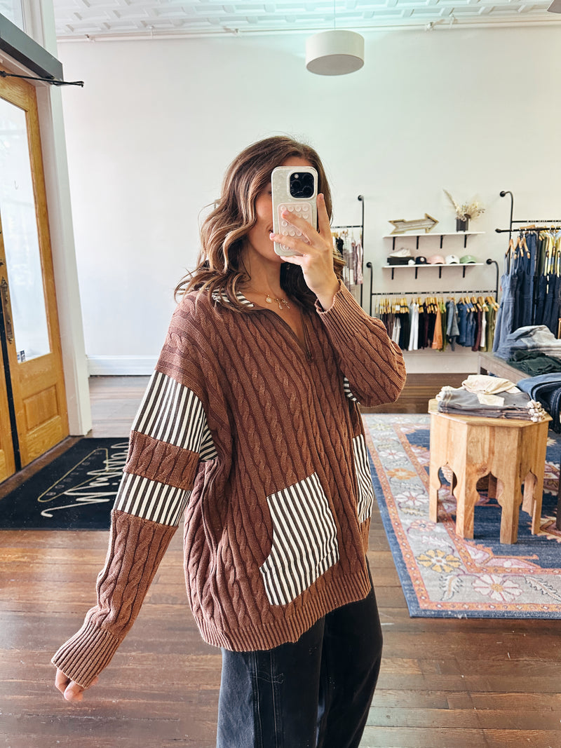 Saylor Pullover in Rust