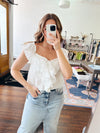 Eyelet Off-Shoulder Blouse